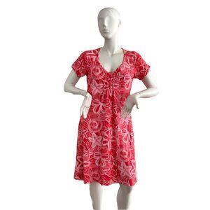Fresh Produce Coral Art To Wear Short Sleeve Dress XL